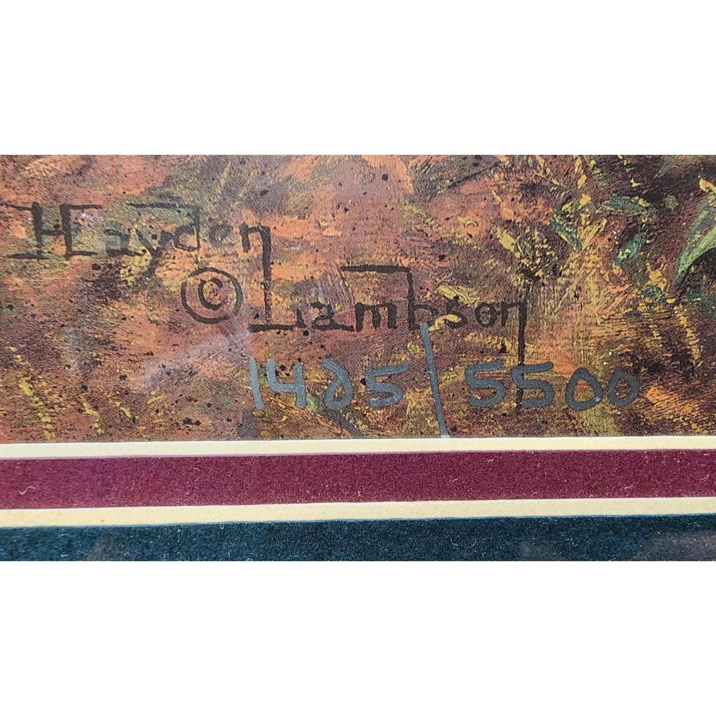Hayden Lambson "On the Wagon" Signed LtdEdt Framed Print 1405/5500 Turkeys 34x26