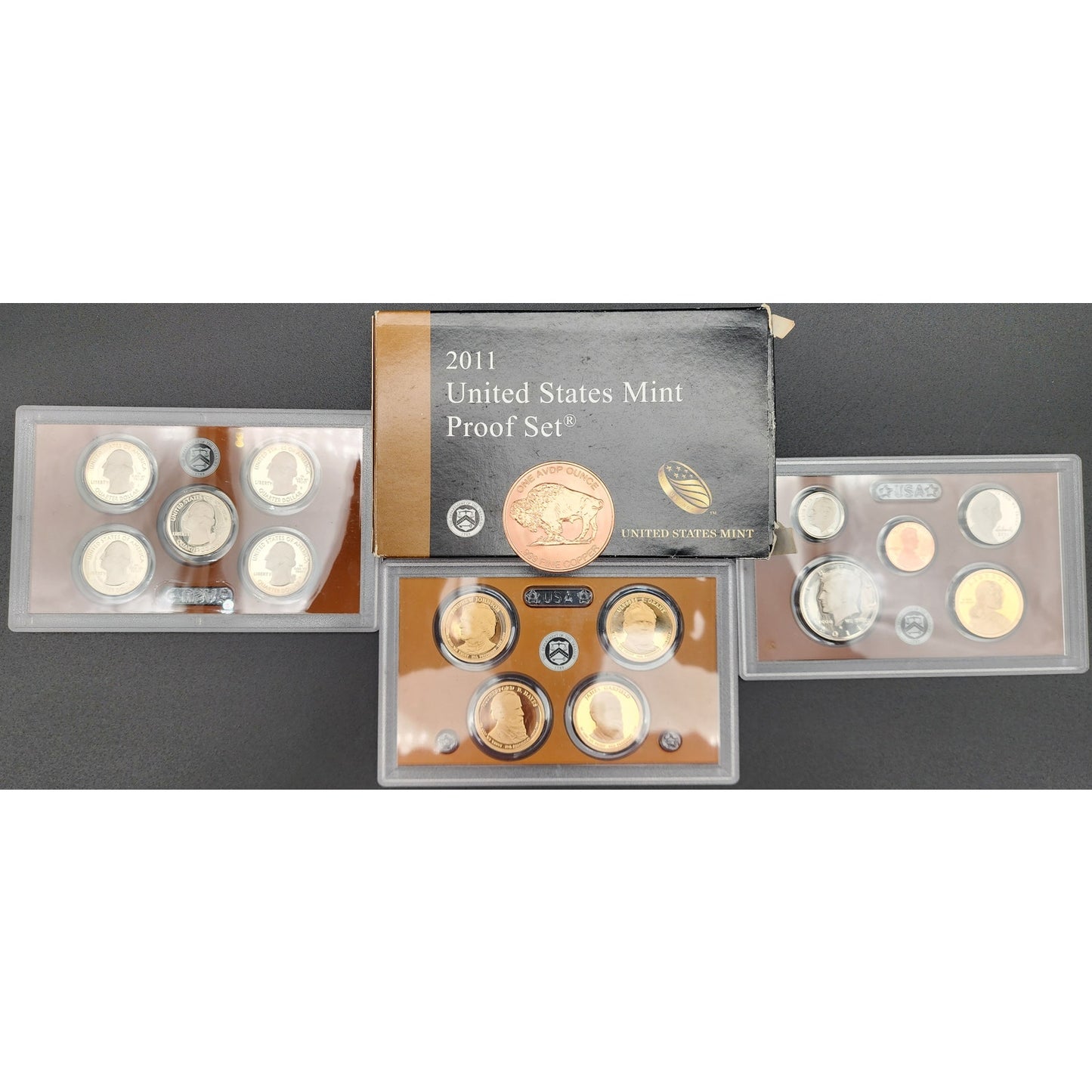 2011 US Mint 14‑Coin Proof Set w/ OGP COA + 1 oz Copper Buffalo Round