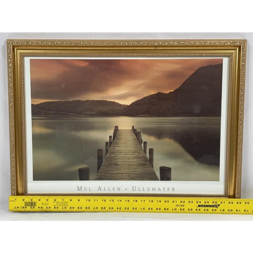 Mel Allen Ullswater Canvas Print Gold Ornate Frame 29.5x21.75 Ready to Hang