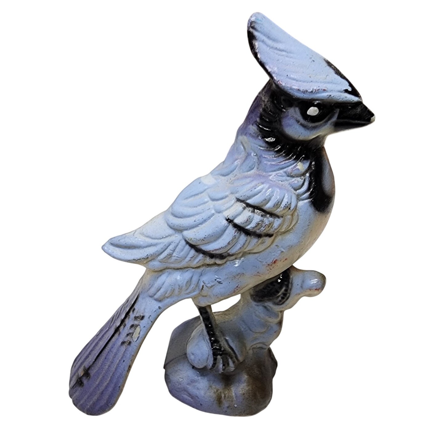 Set of 4 Vintage Hand Painted Porcelain Bird Figurines Japan Blue Jay