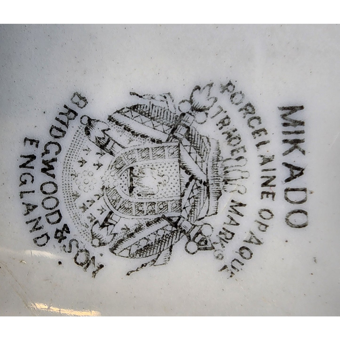 VTG Mikado Porcelain Oval Tray Bridgwood & Son England 15"x12" Scalloped