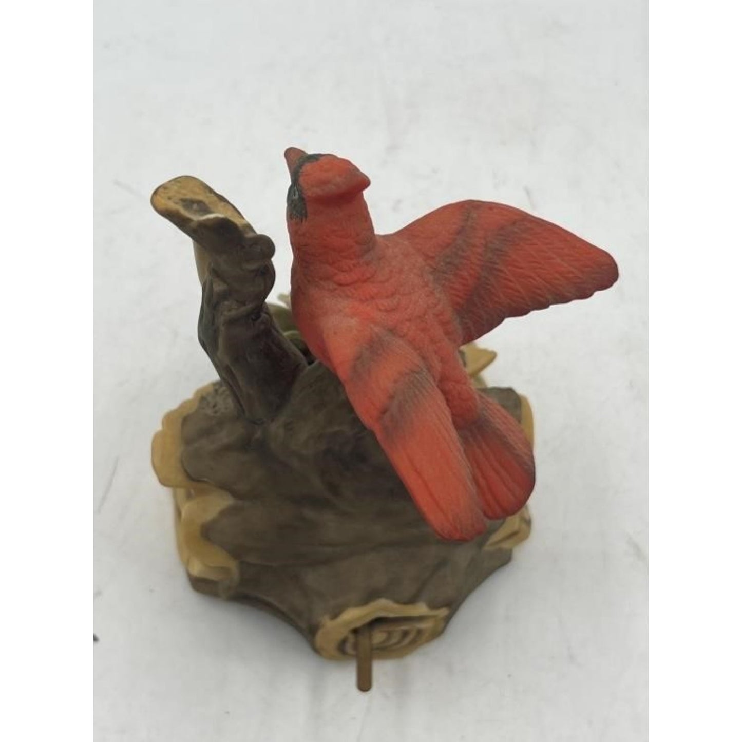 Vintage Cardinal Music Figurine – Wind-Up – 6" Tall – Charming Woodland Design - Rare