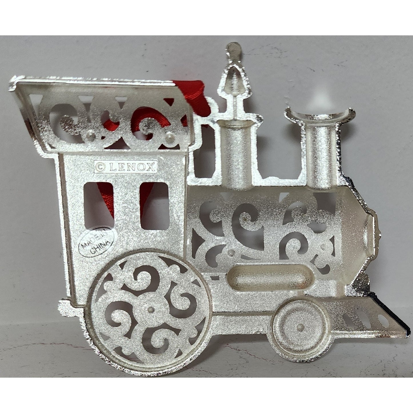 Lenox Silverplate Crystal Tree & Train Ornaments w/ Boxes – Vintage Holiday Set