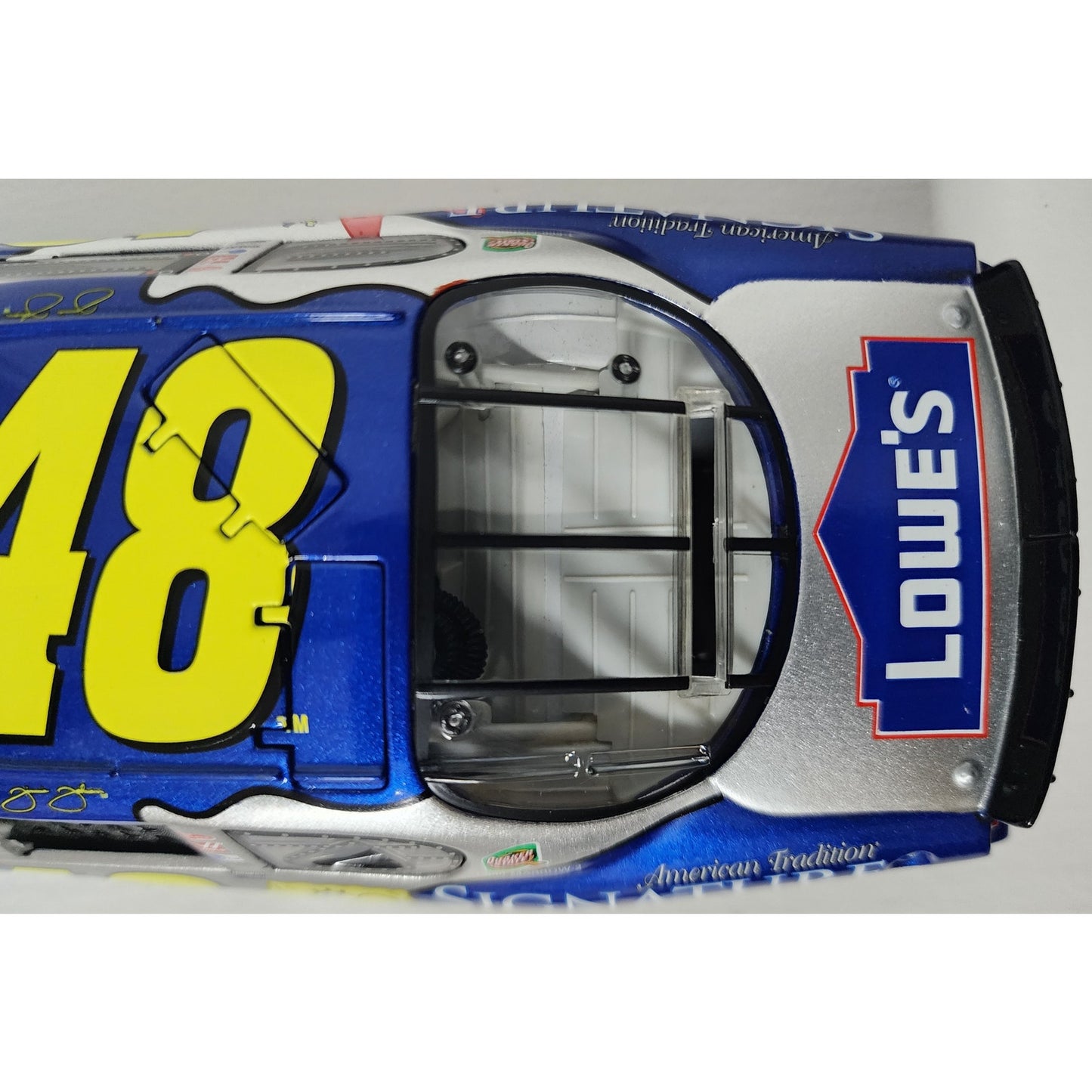 2003 Jimmie Johnson #48 Lowe’s SpongeBob Platinum 1:24 Diecast Monte Carlo Bank w/ Gold Key LE