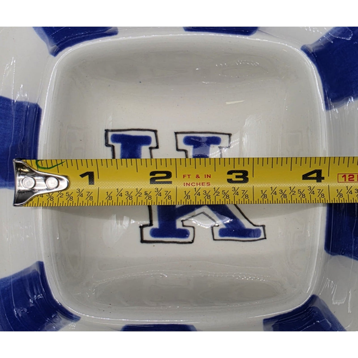 Vintage University of Kentucky Wildcats Chip Dip Platter Square Bowl Cabells Too