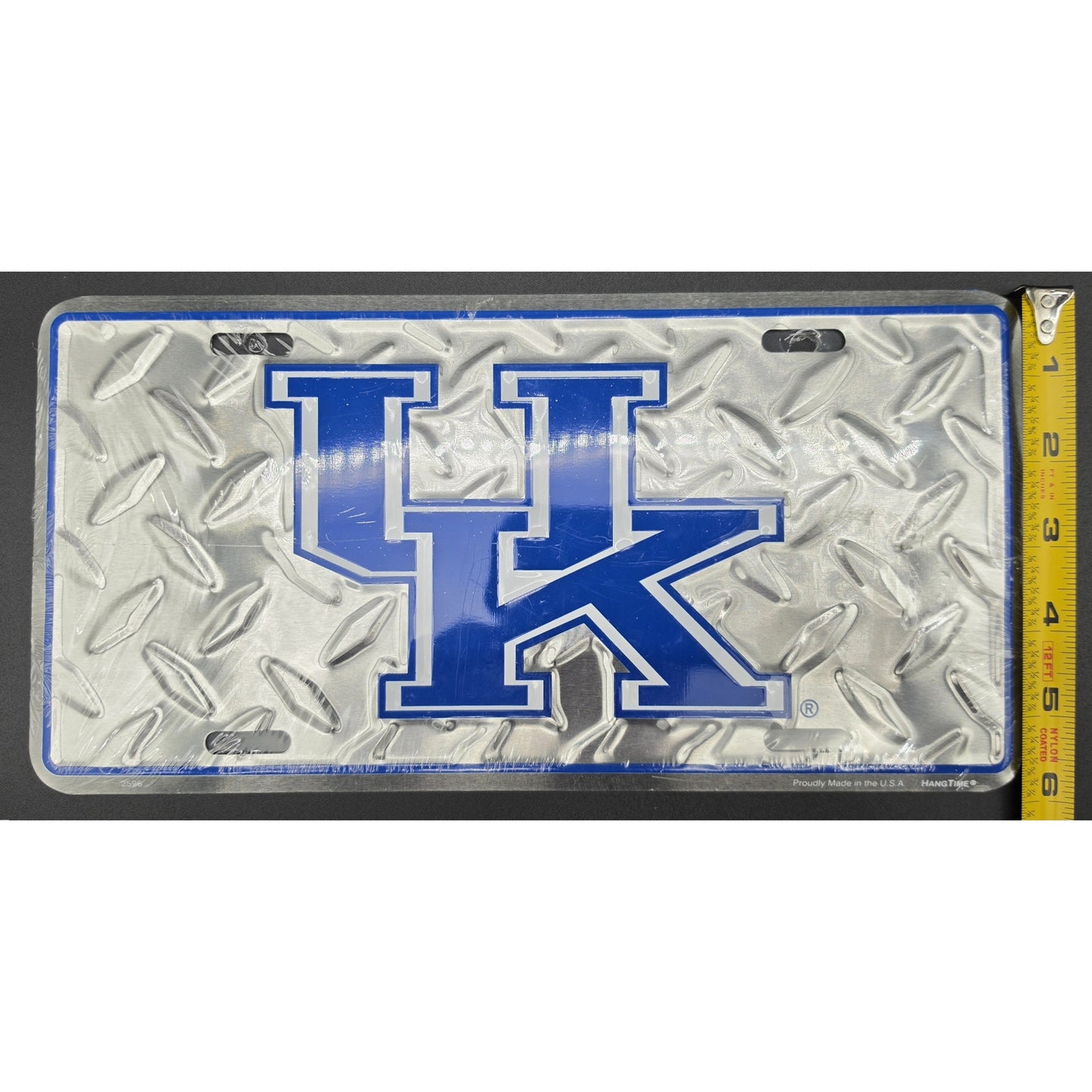 Vintage UK Wildcats Metal License Plate 6x12 New Wrap Diamond‑Stamp Licensed