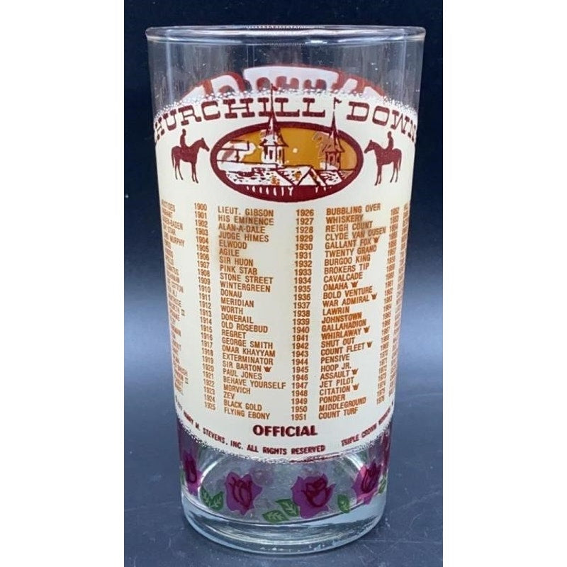 VTG Official 1977 Kentucky Derby Glasses Set of 5 Churchill Downs Souvenir