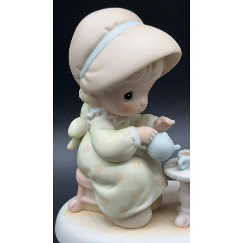 VTG Enesco Precious Moments Figurine 1988 “Friendship Hits The Spot” Tea Party
