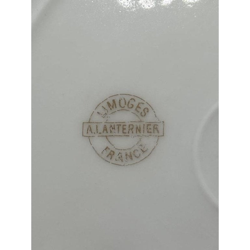 Vintage Limoges France A. Lanternier Lunch Plate, 8.75″ x 1″