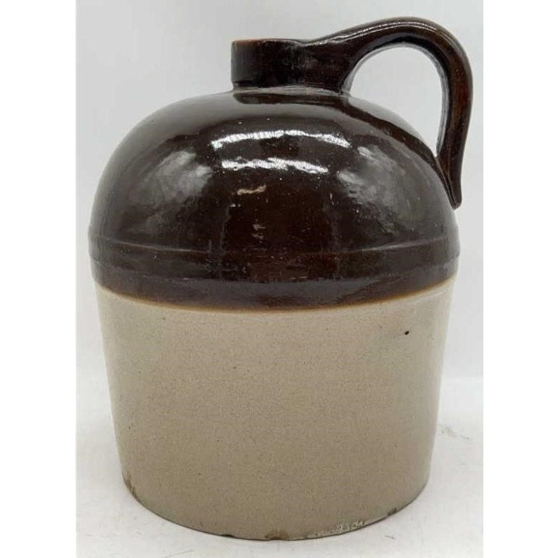 VTG Southern Stoneware Jug 2-Tone 9.25" Crock