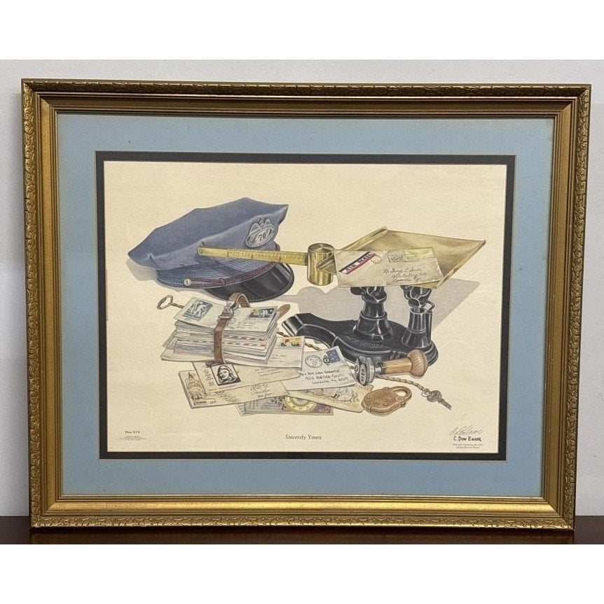 C. Don Ensor "Sincerely Yours" Vintage Framed Art Print