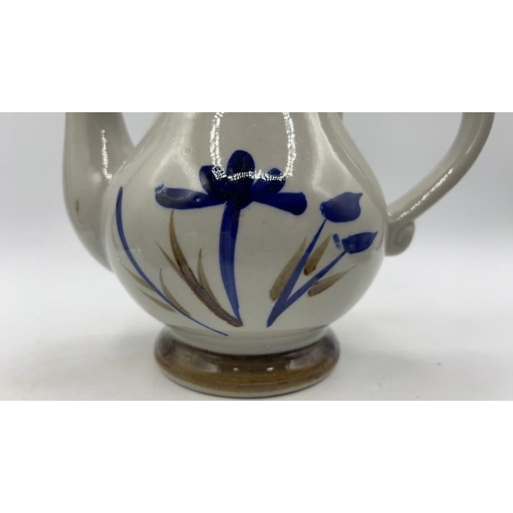 Vintage Stoneware Japanese Style Coffee Tea Set 11 Piece Hand Painted