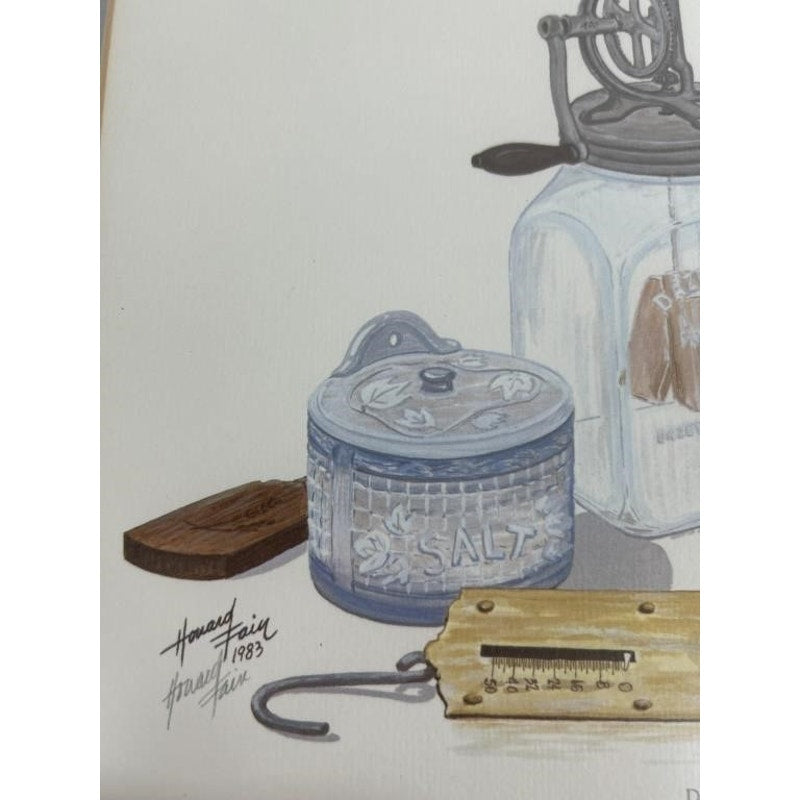 1983 Howard Fain “Dazey Days” Signed Lithograph Framed Double Matted 16"