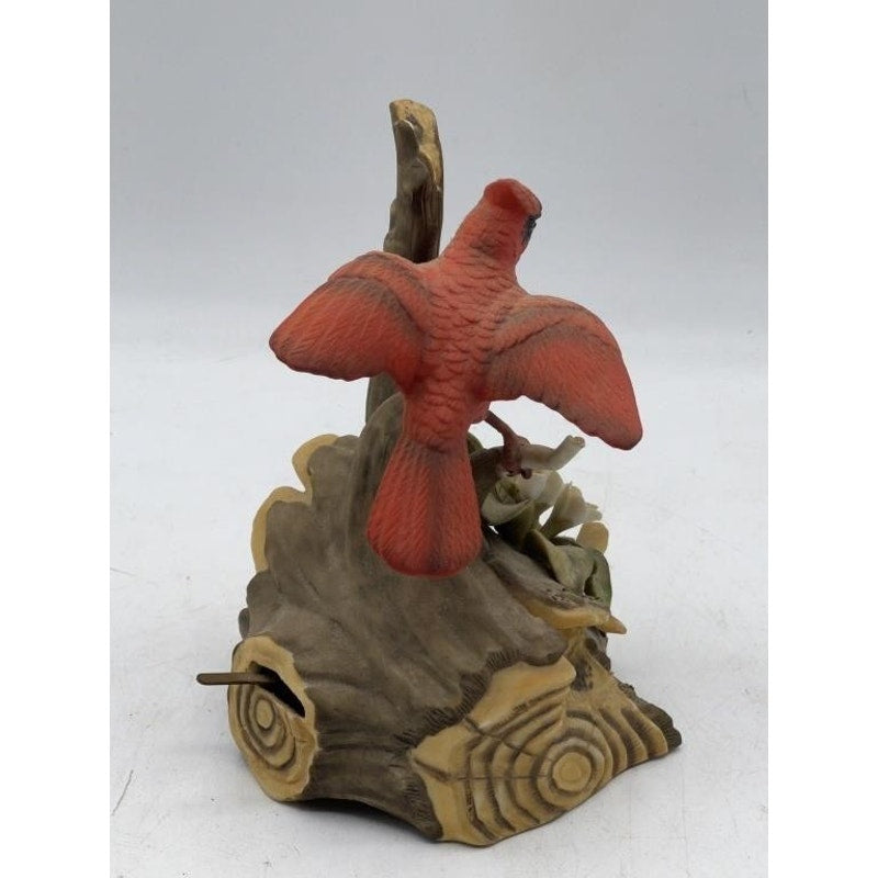 Vintage Cardinal Music Figurine – Wind-Up – 6" Tall – Charming Woodland Design - Rare