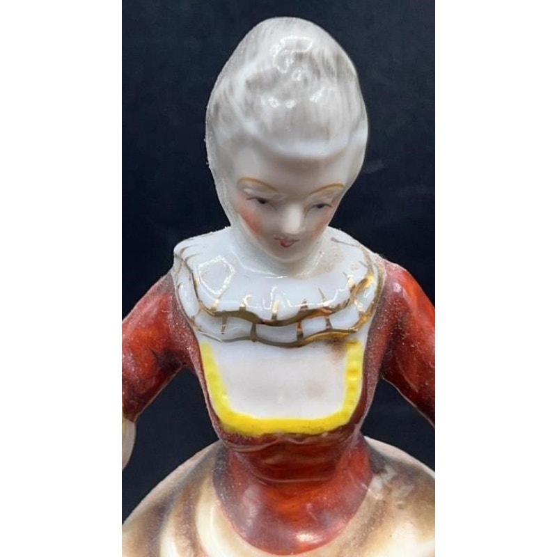 Vintage Occupied Japan Maruyama Porcelain Victorian Couple Figurines Hand Painted