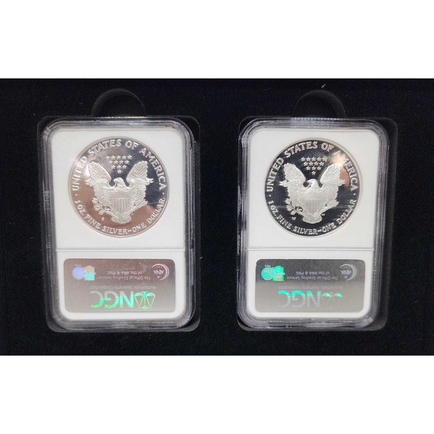 1992‑S & 2006‑W American Silver Eagle PF69 UC NGC 2‑Coin Set w/ Gift Box