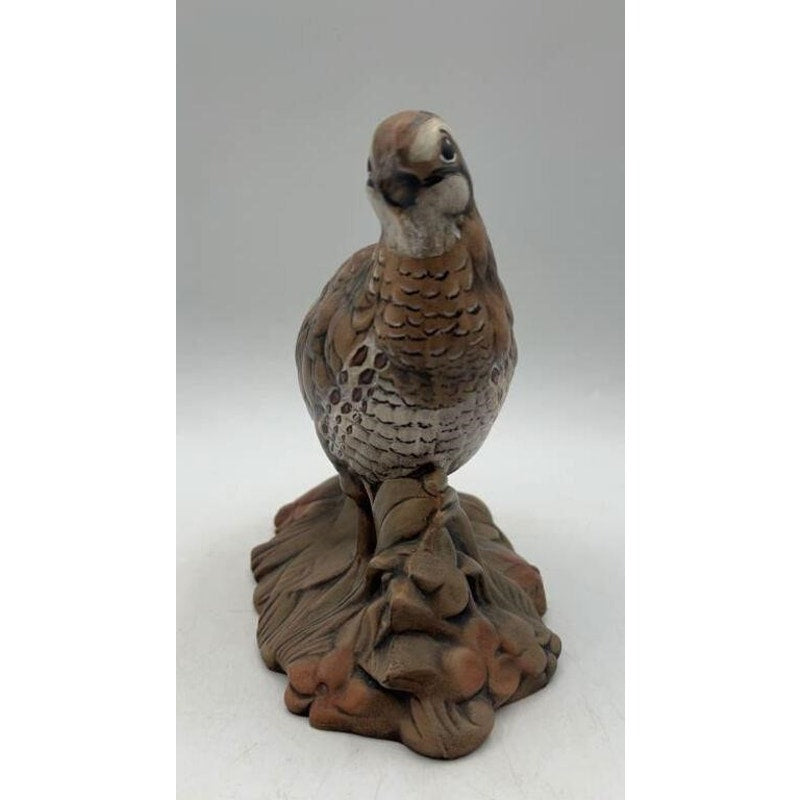 VTG Quail Bird Figurine 7.25" Hand-Painted Ceramic Wildlife Decor Nature Scene