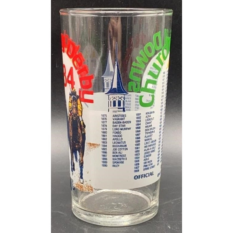 VTG Official 1984 Kentucky Derby Glasses Set of 6 Churchill Downs Souveni