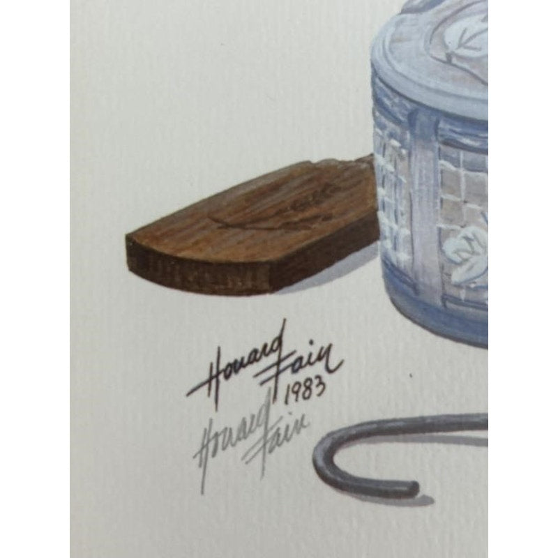 1983 Howard Fain “Dazey Days” Signed Lithograph Framed Double Matted 16"