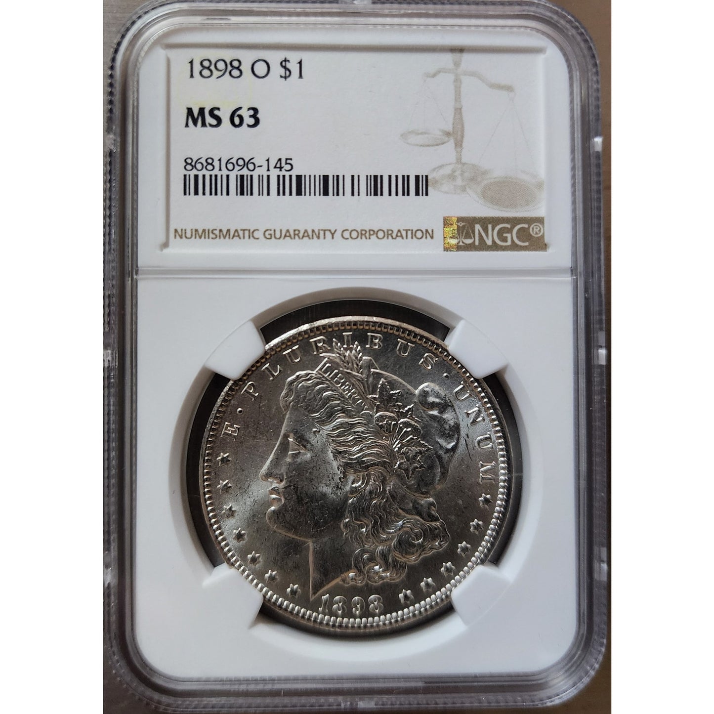 1898‑O Morgan & 1923 Peace $1 NGC MS63 Silver Set w/ Gift Display Box