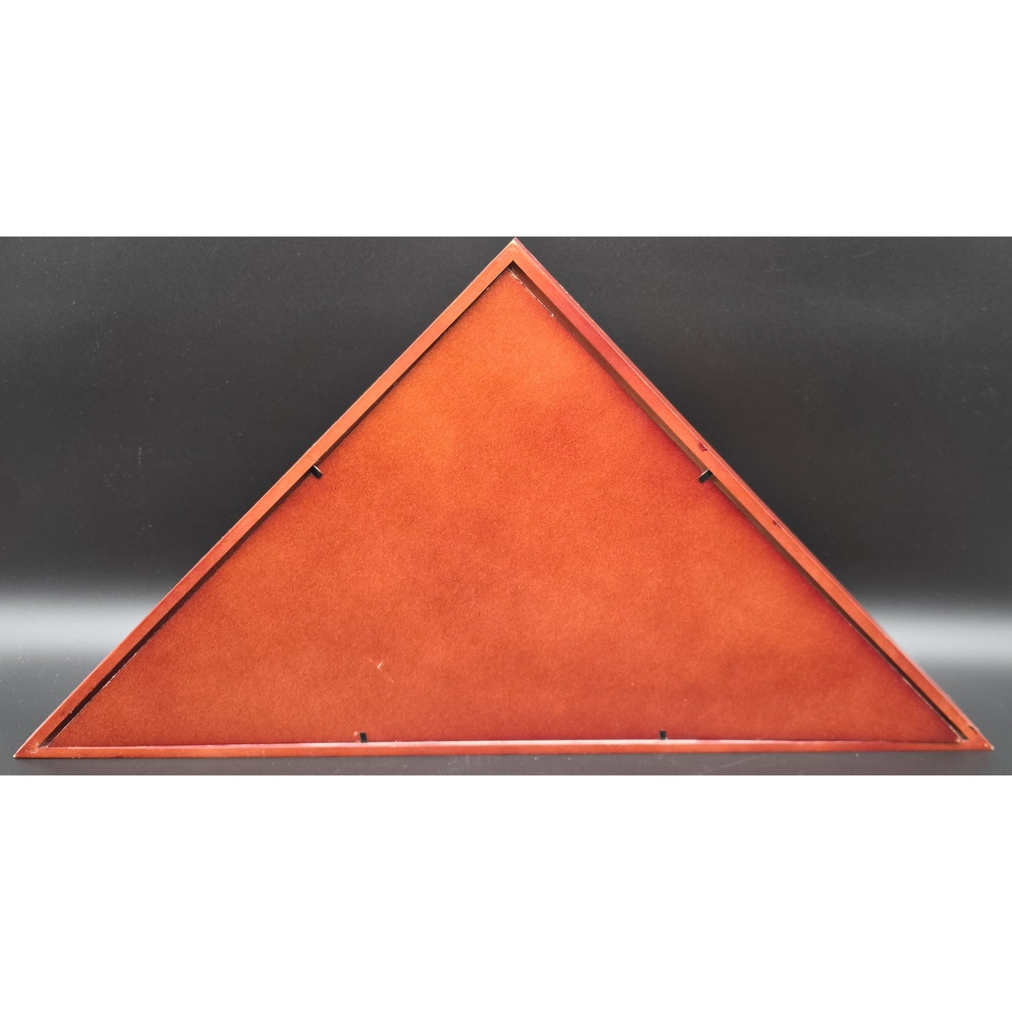 Vintage US Veteran Burial Flag in Solid Wood Triangular Display Case