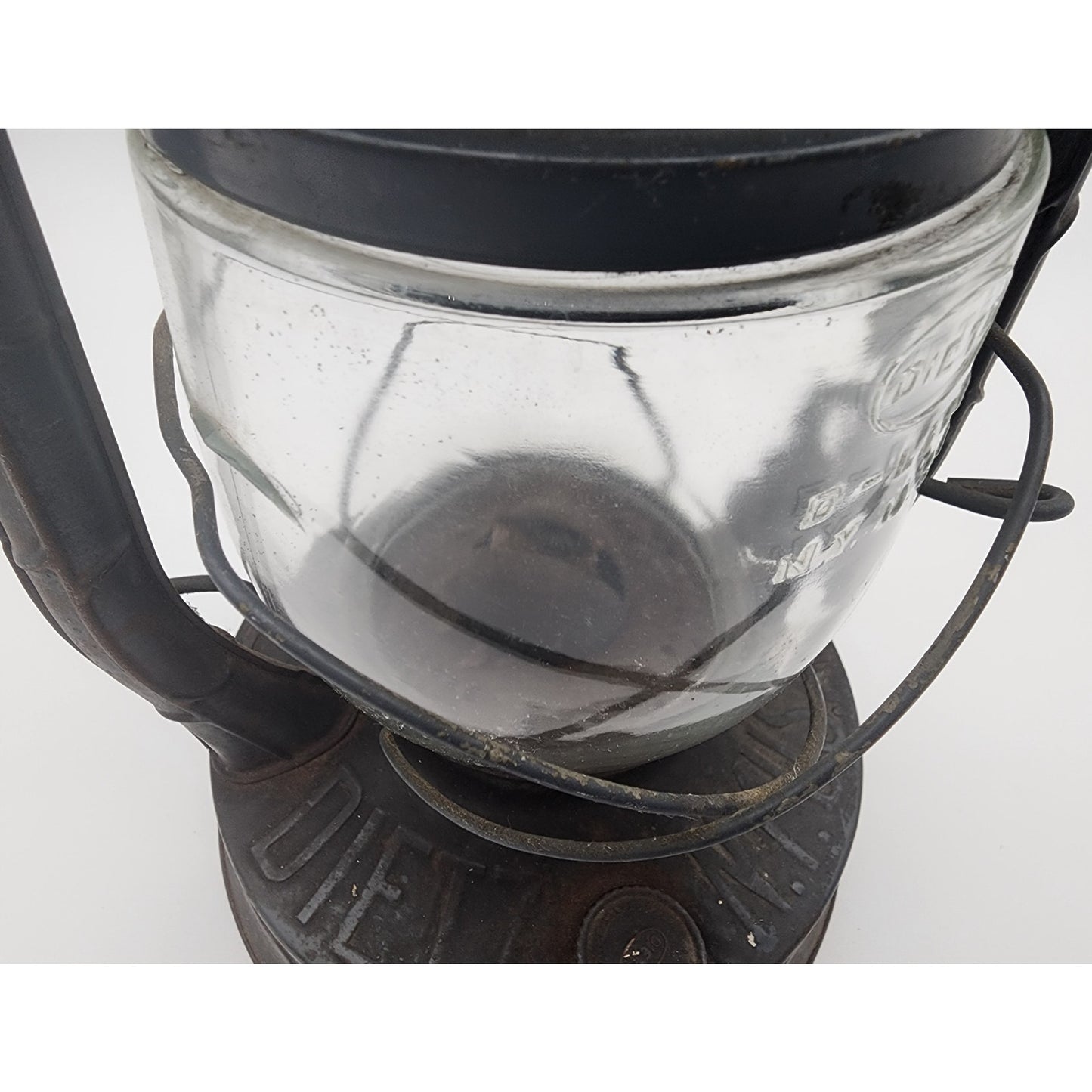 Antique Dietz No.2 D-Lite Kerosene Lantern NY USA LOC-NOB Globe Vintage 1930s