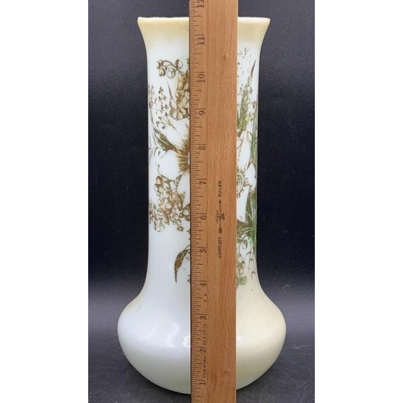 VTG Takahashi Soft Flower San Francisco Bud Vase Hand-Painted 11.5"