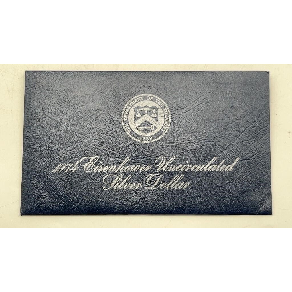 1974 S Eisenhower Silver Dollar Blue Pack Uncirculated w/ COA 40% Silver