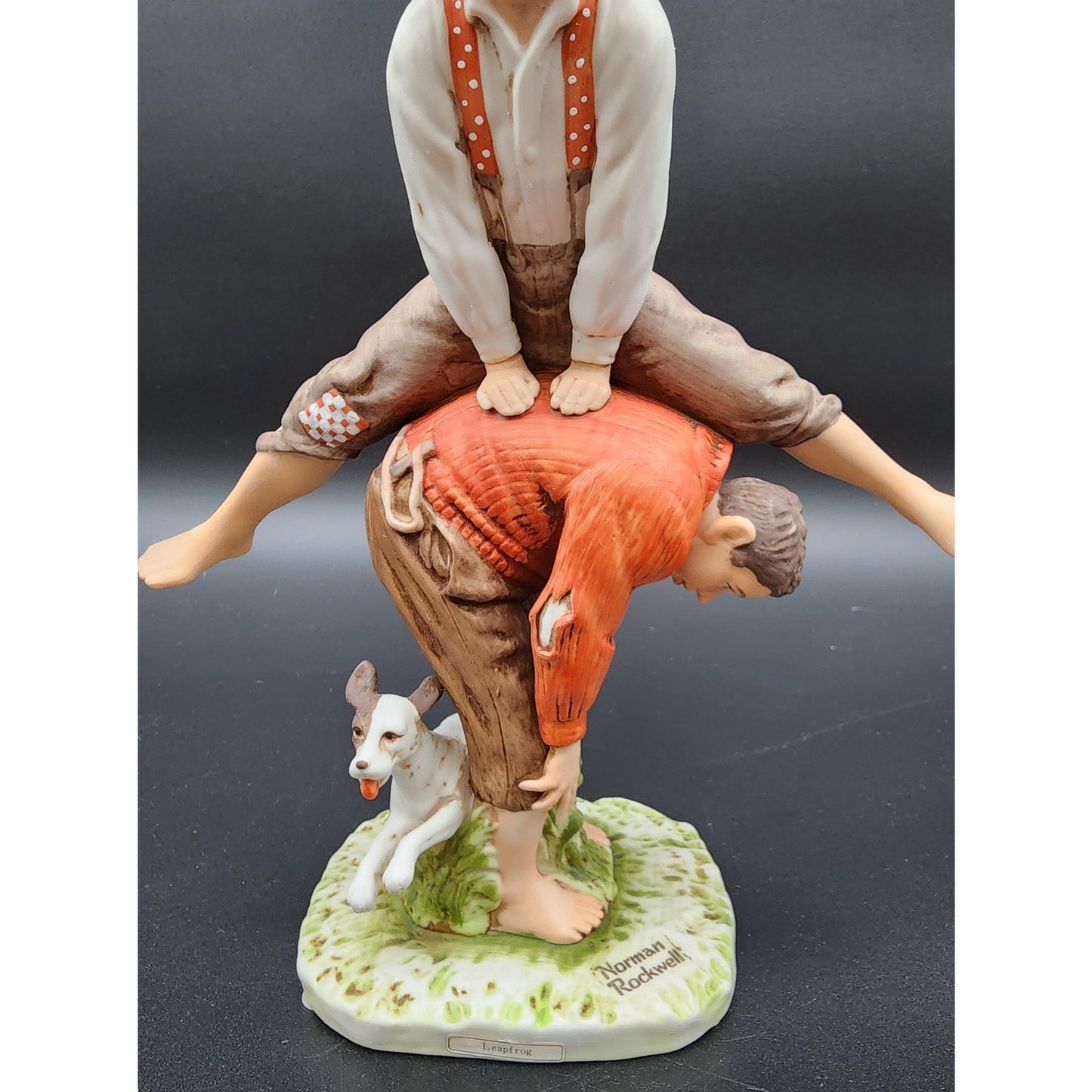 1981 Norman Rockwell Leap Frog Figurine Dave Grossman Ltd Ed 975/1000 Japan