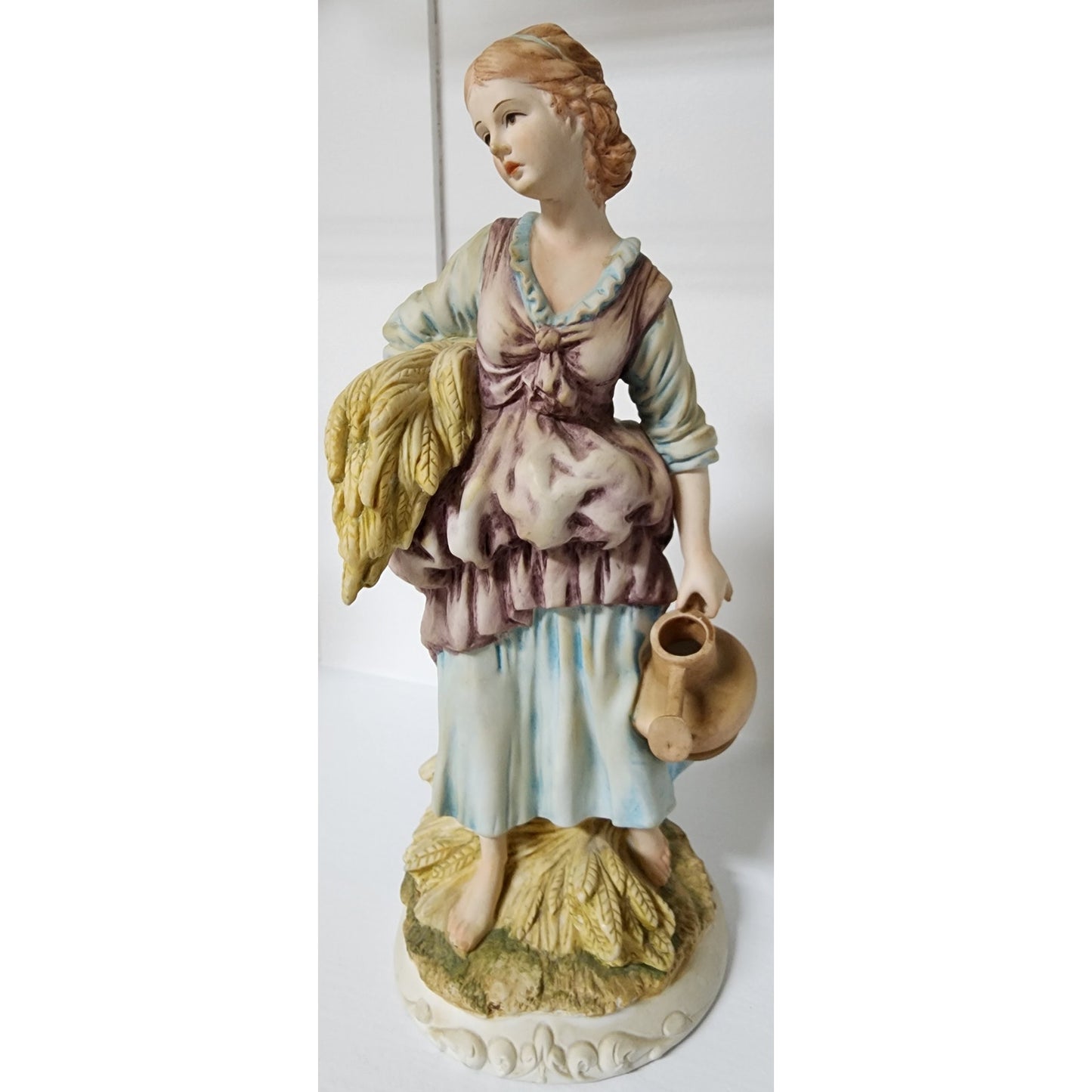 Lefton China Harvest Figurines Man & Woman – Hand Painted Vintage – 10” Tall