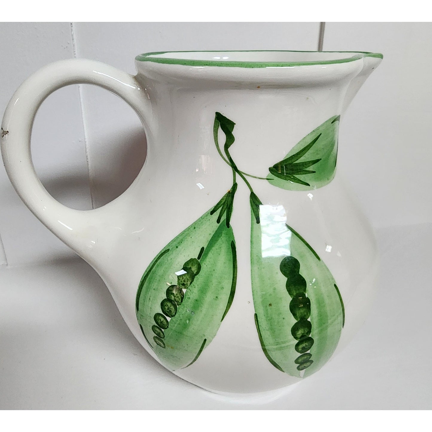 Pizzato Italian Ceramic Pitcher Hand Painted Tomato Fruit 7.25” Vintage Italy