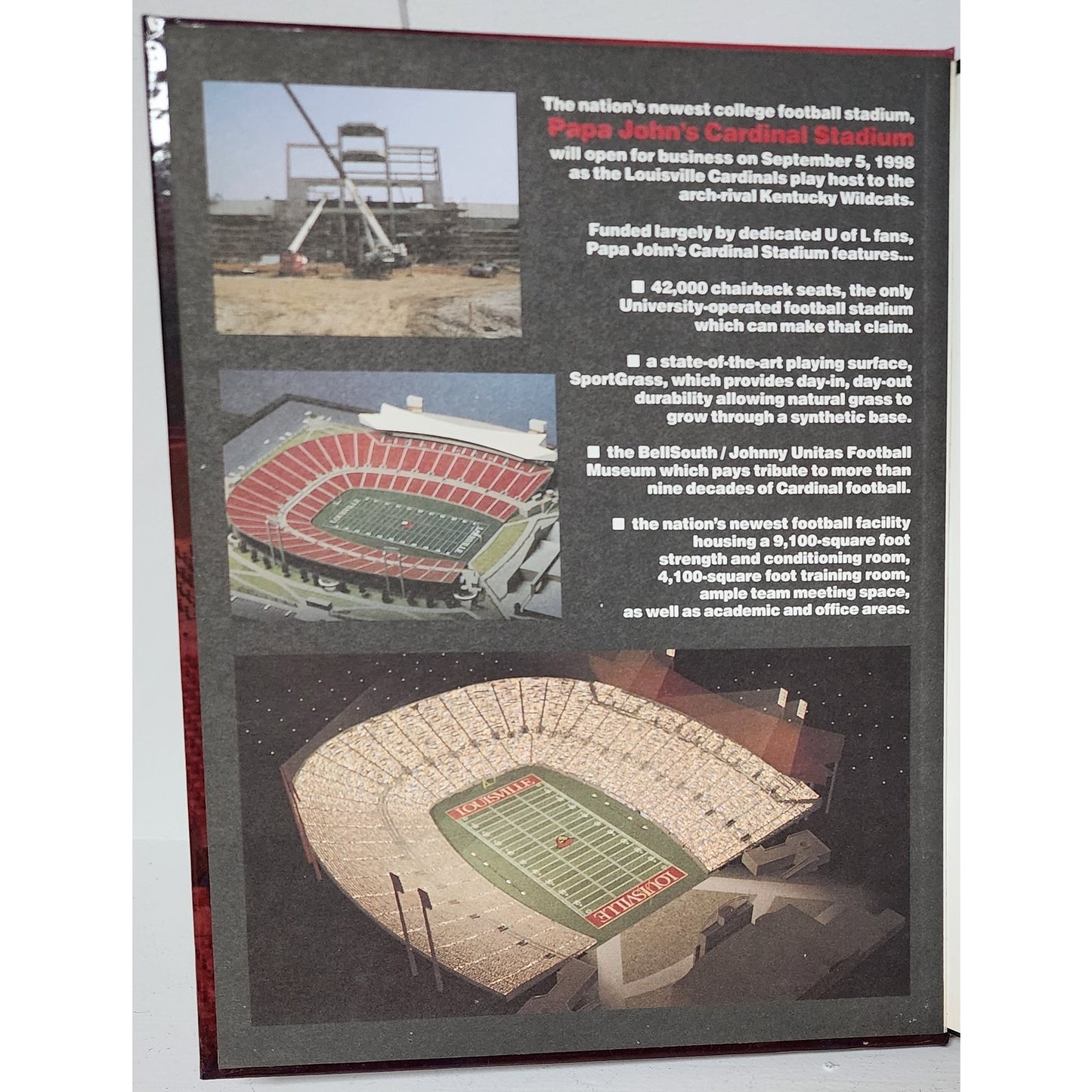 Louisville 1998 Cardinal Football Book Signed John L Smith 200pgs Stats Photos