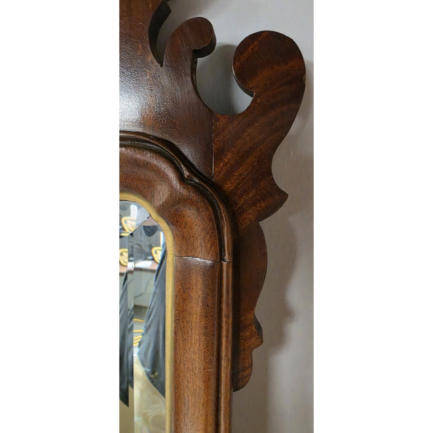 Vintage Councill Craftsmen Ornate Beveled Mirror 42x21 Mahogany Beauty