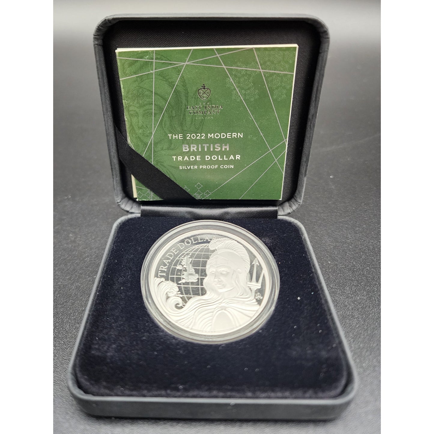 2022 Trade Dollar Silver Proof Coin Ltd 81/1000  East India Company History Book