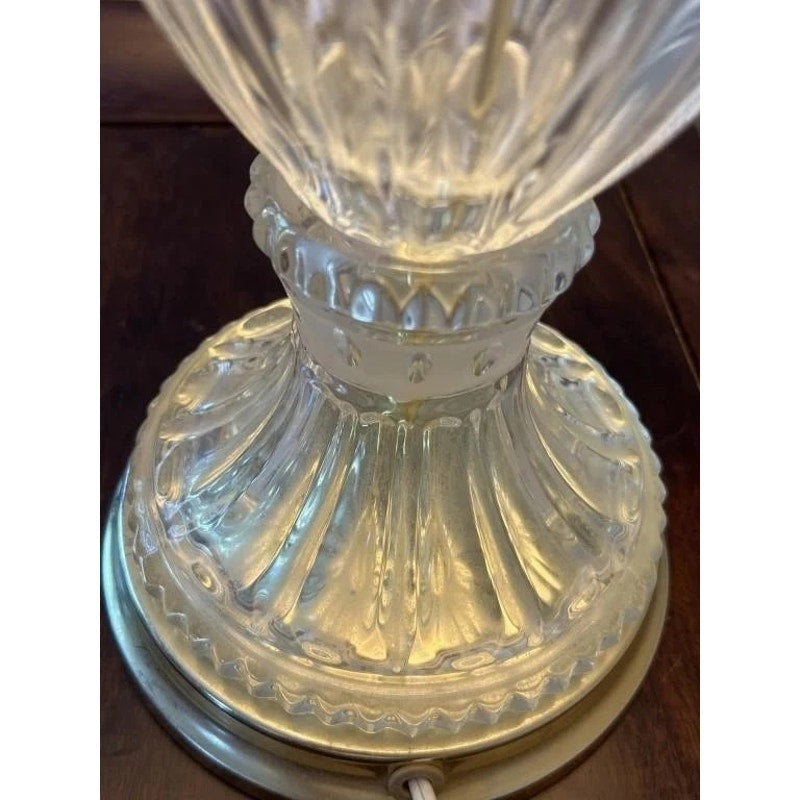 Vintage 32" Hand Cut Lead Crystal Table Lamp – Elegant Yugoslavia Made