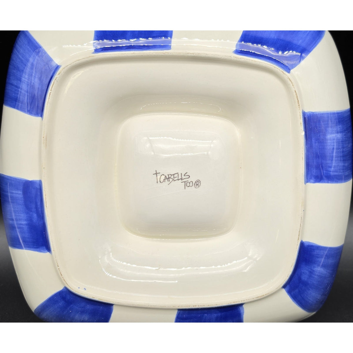 Vintage University of Kentucky Wildcats Chip Dip Platter Square Bowl Cabells Too