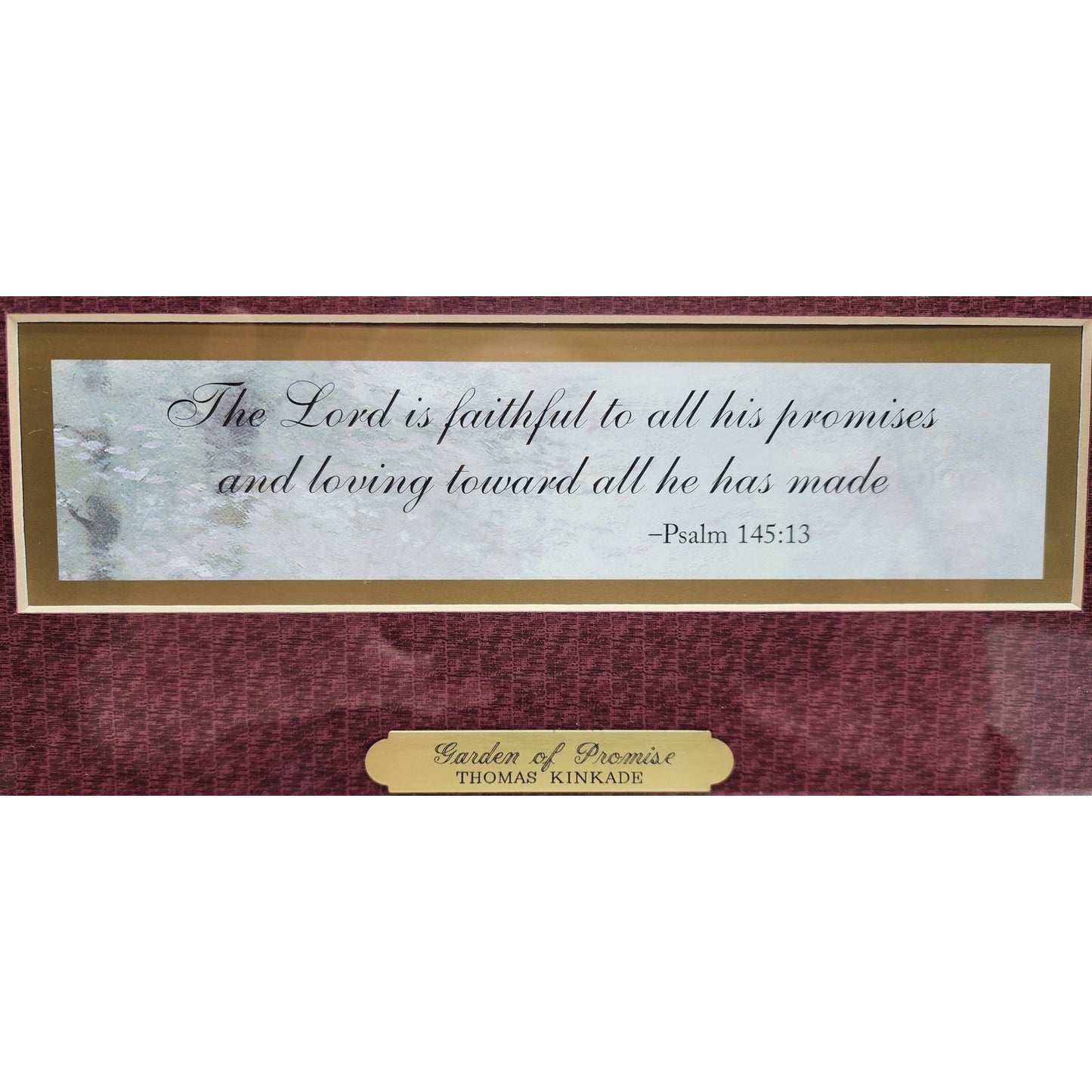 Thomas Kinkade Garden of Promise Lithograph Framed 22x29 Psalm 145:13 2002