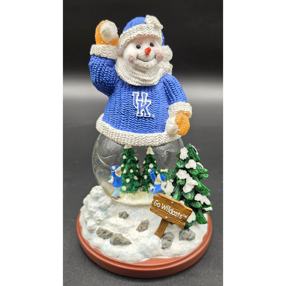 Vintage Univ of Kentucky Snowfight Snowman Snowglobe LE #356/3000 Wildcats