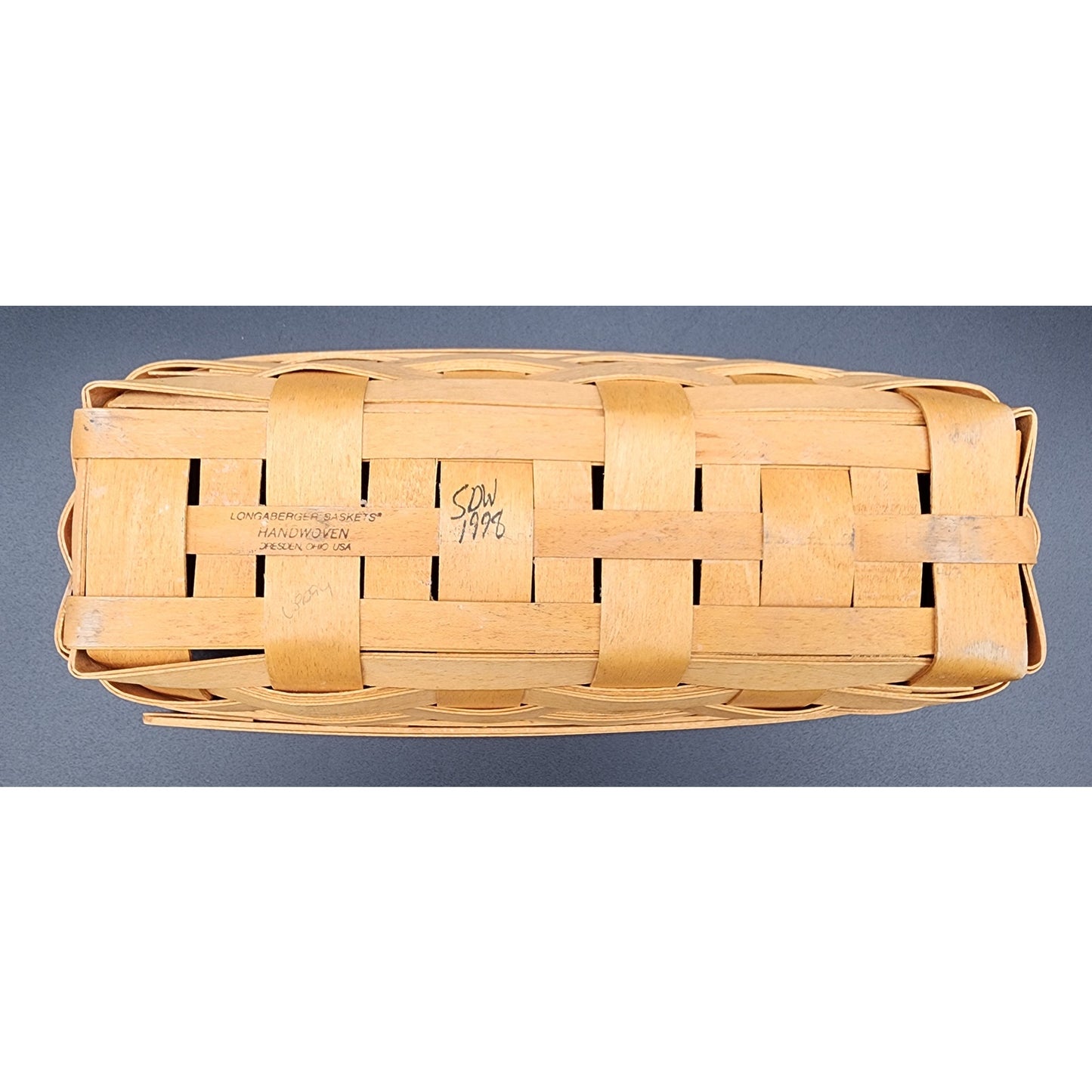 Longaberger Handwoven Basket 1998 SDW Signed – Small Utility Storage Tray