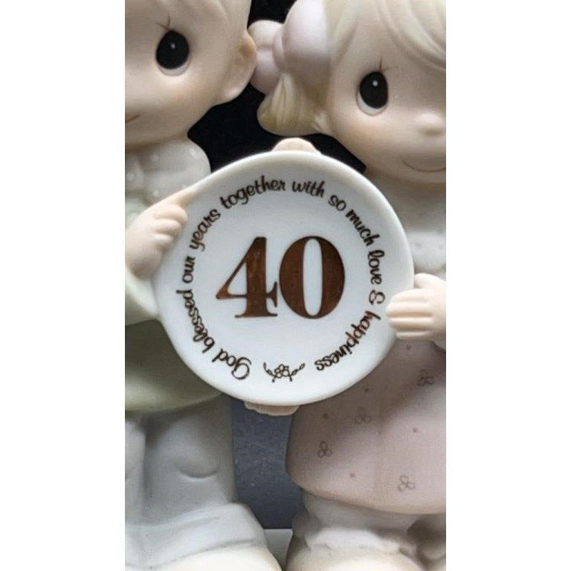 VTG Precious Moments Figurine 1983 Enesco Jonathan & David 40th Anniversary