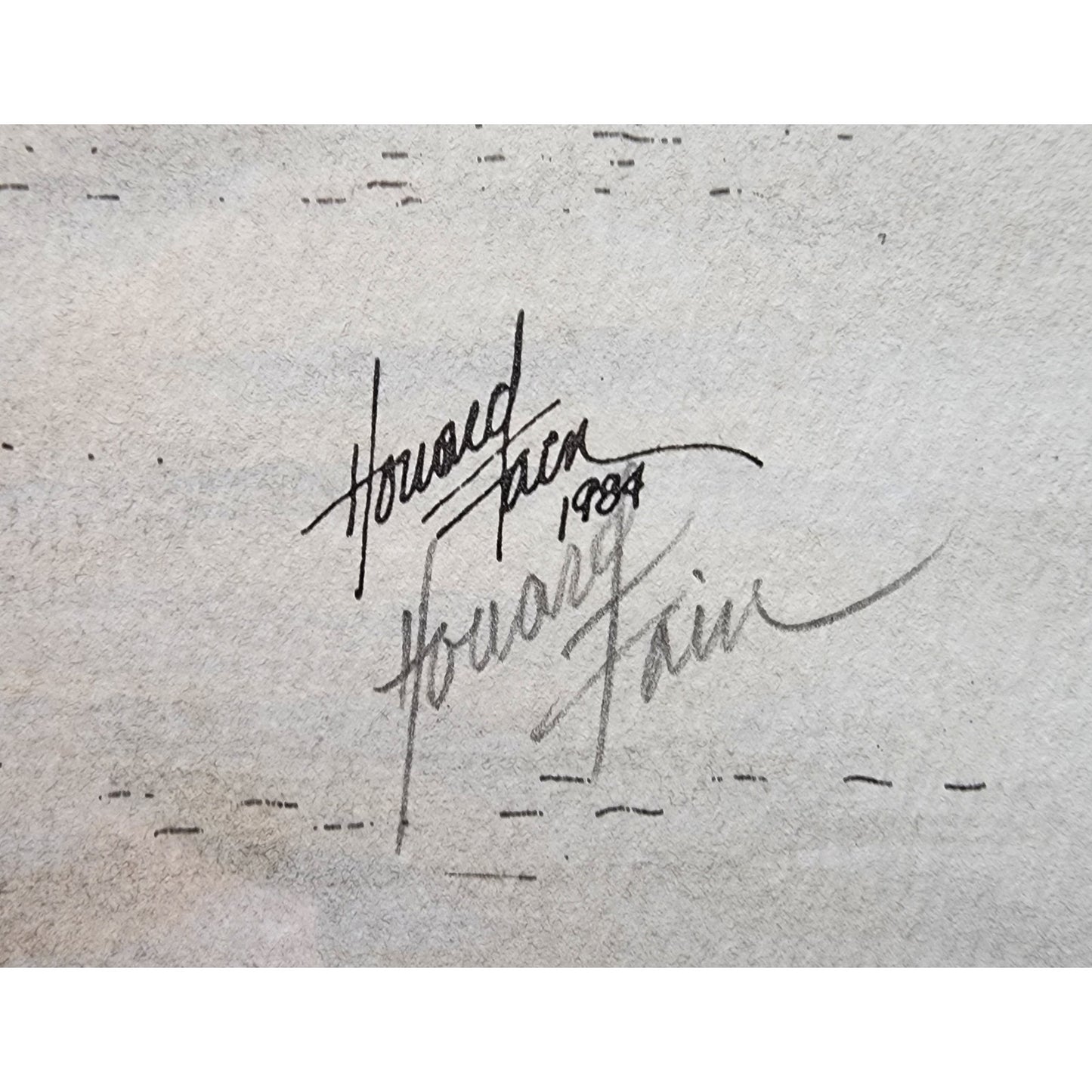 Howard Fain Signed Lithograph "On the Southern R.R. at Wilmore" Glass Framed VTG