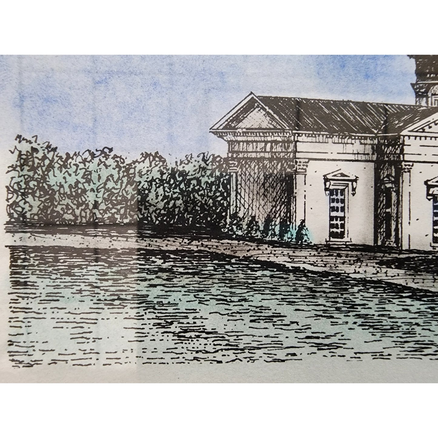 Signed Lithograph “The Water Tower” Wadia Newman Louisville Landmark Framed Art