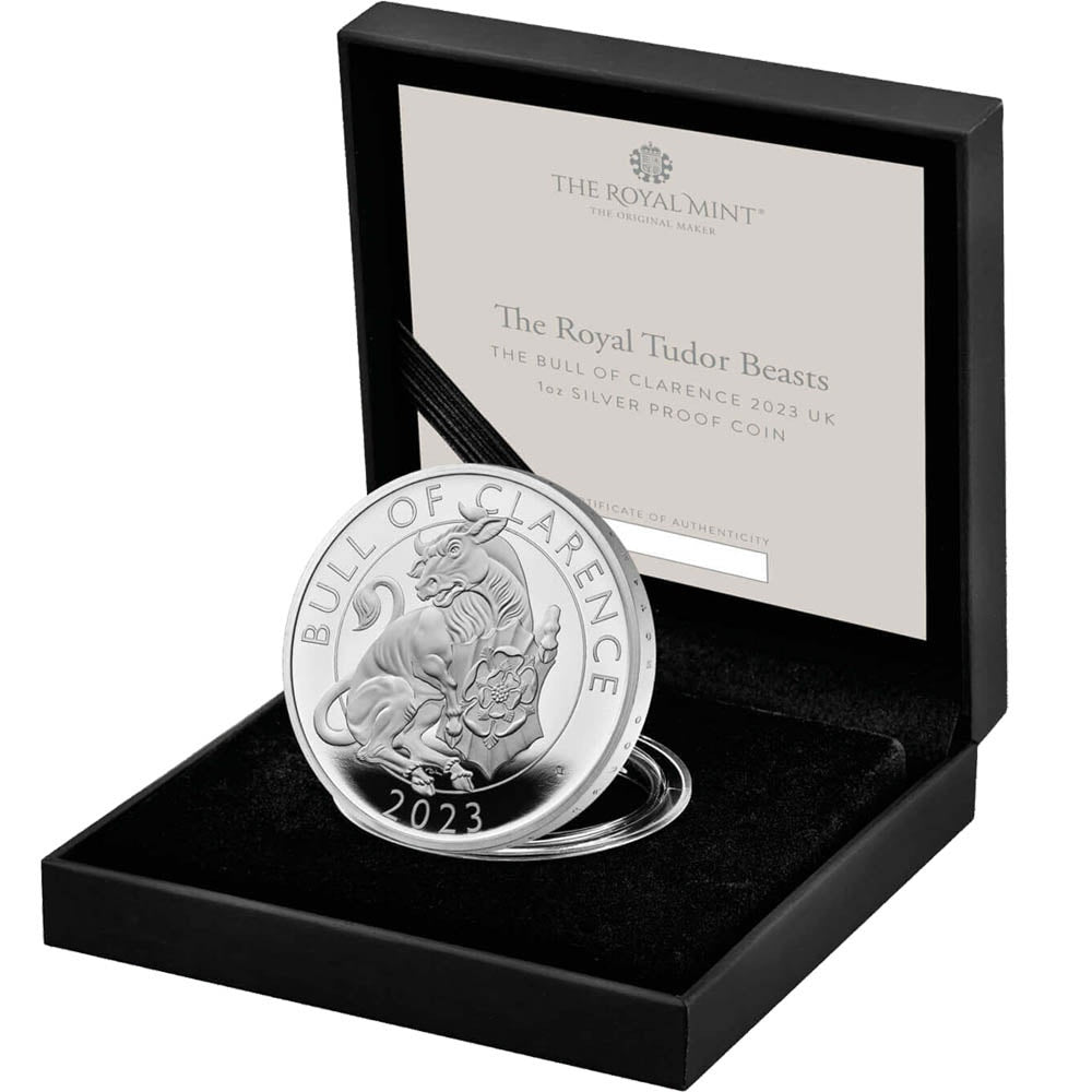 2023 1 oz Proof .999 Silver British Bull of Clarence AND £5 BU Coins w/ OGP/COAs