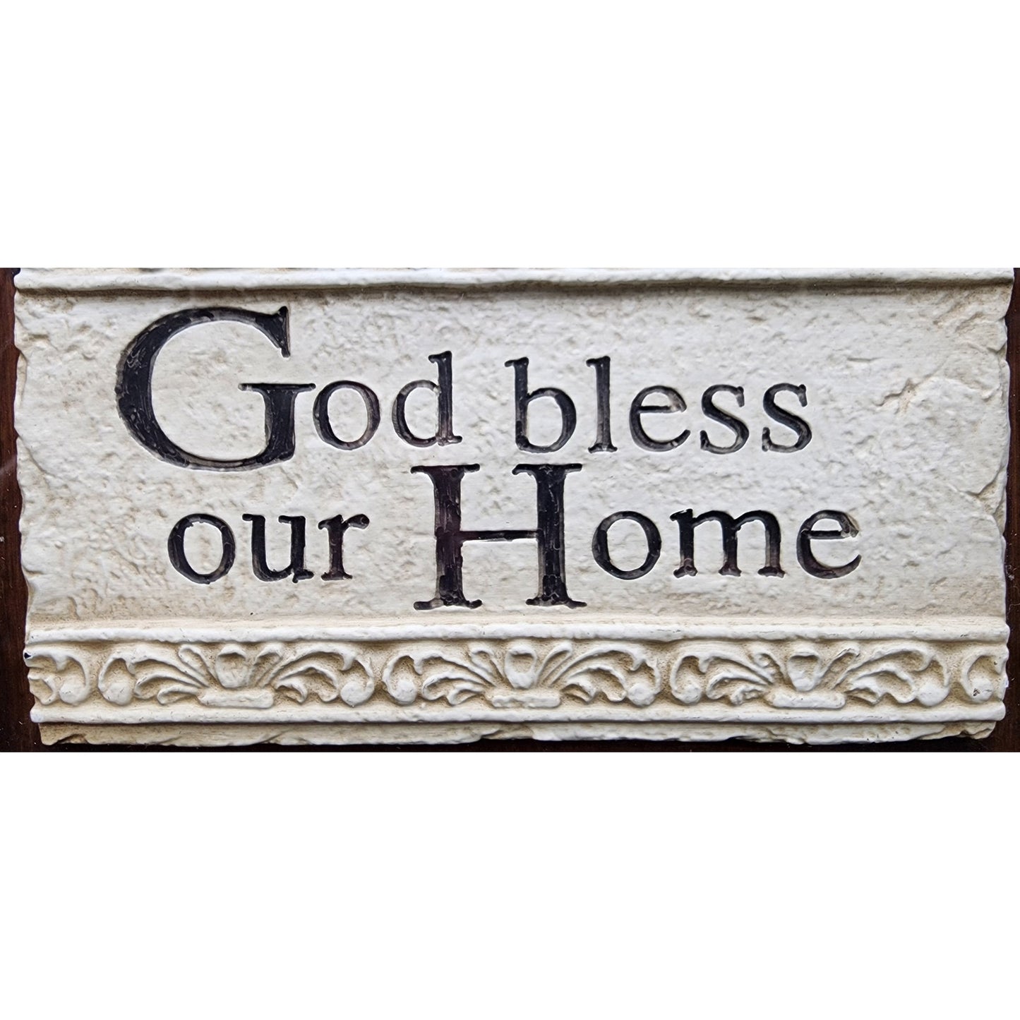 2009 “God Bless Our Home” Framed Shadowbox – Faux Walnut & Gilt, 14x13, Ready