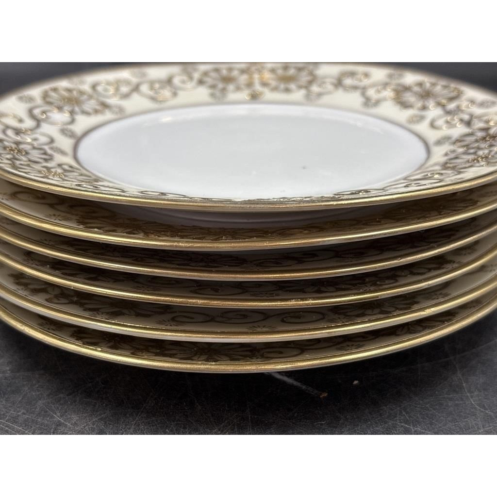 Vintage Japanese Tea Set | Eggshell Lusterware Cups + Porcelain Teapot & Serving Pieces | Gold Floral | Mid-Century Elegance