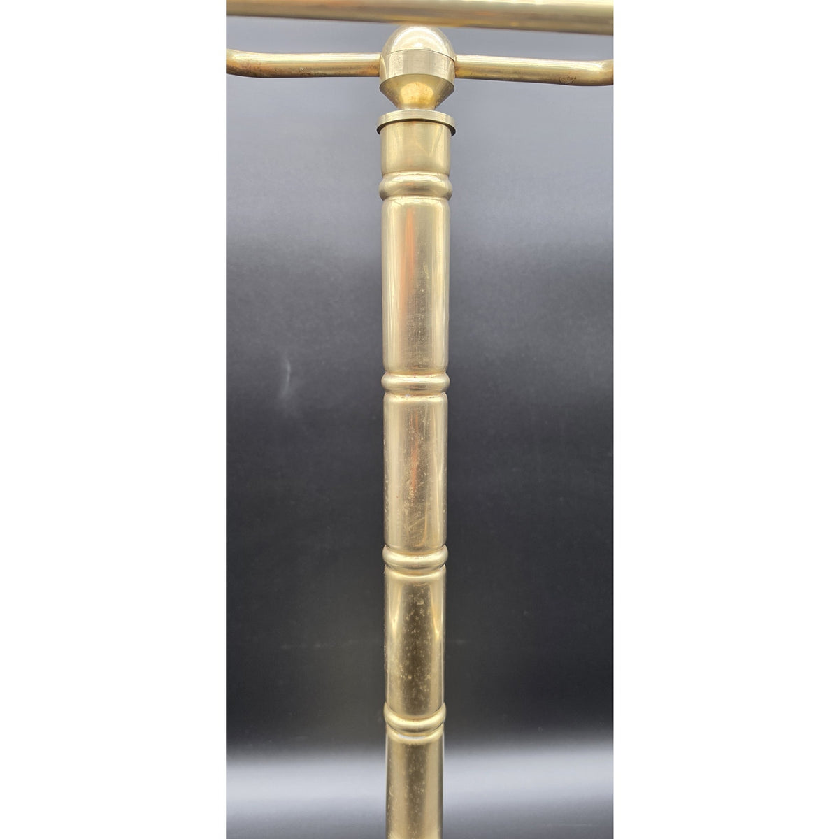 Vintage Brass Toilet Paper Holder Stand Free Standing Bathroom Roll Caddy 22"