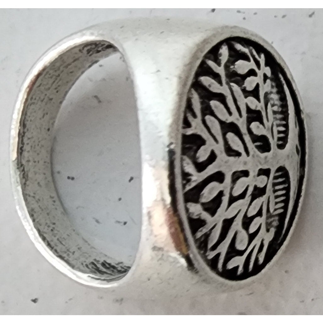 Stainless Steel Tree of Life Ring Size 10 Engraved Symbolic Statement Band