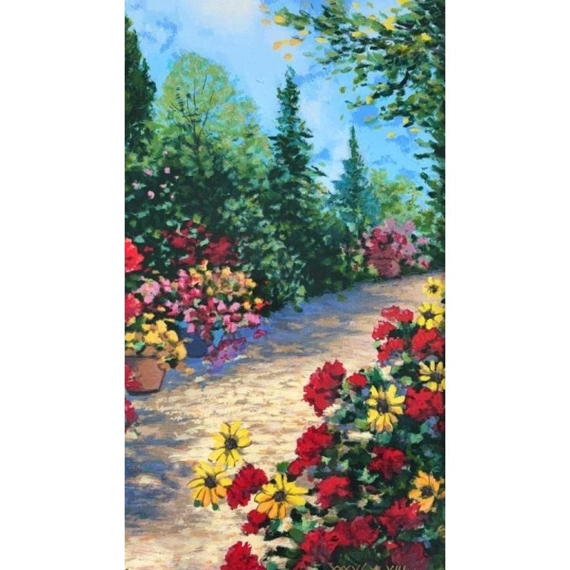 Schaefer Miles “Flowering Path” Seriolithograph #35/48 Gold Frame COA Appraisal