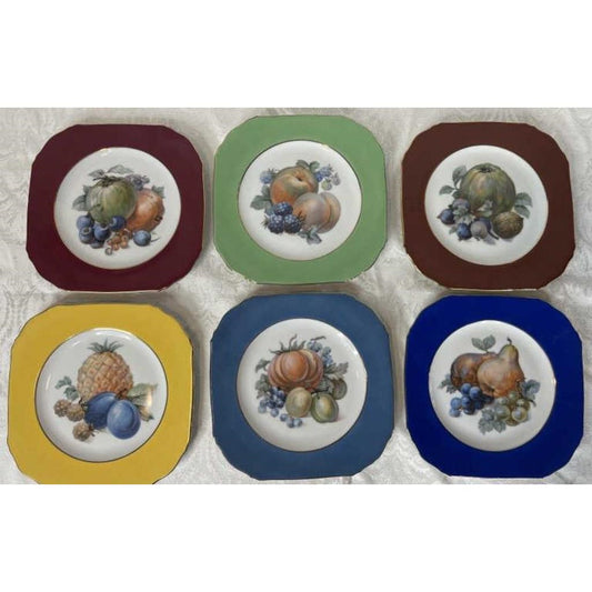 Vintage Art Deco Royal Doulton Style Luncheon Plates – Set of 6 - by Puls Czechoslovakia