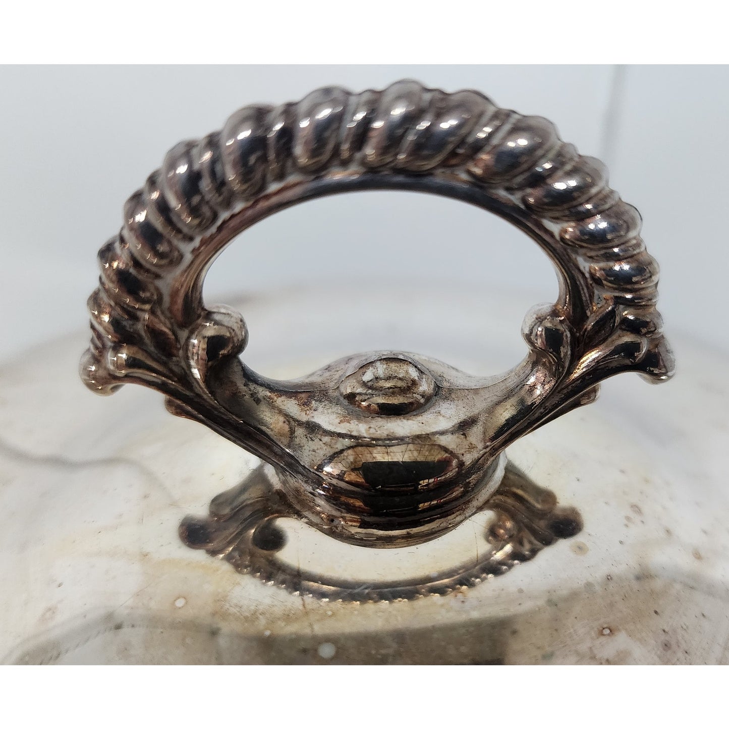 Vintage Wm Rogers Silver Plated Covered Bowl #862 Rope Trim 10.25" Diameter